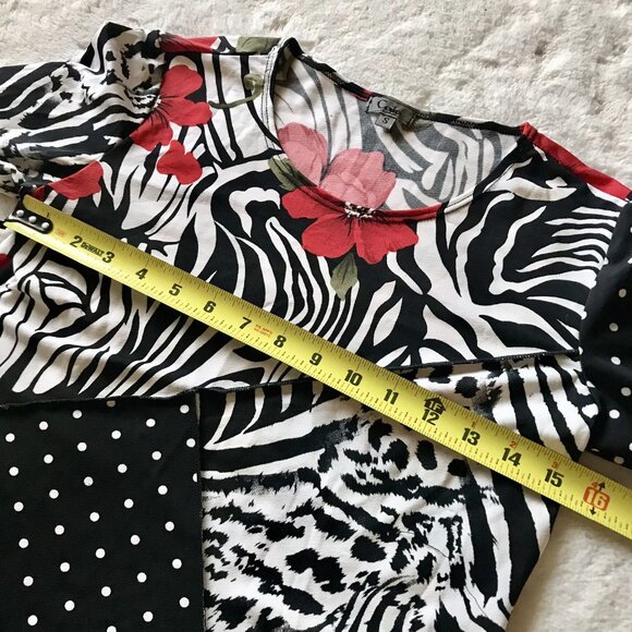 Vintage Caia Y2K 90s Floral Patchwork Polka Dot Woman’s Size Small‎ Retro - Picture 3 of 5